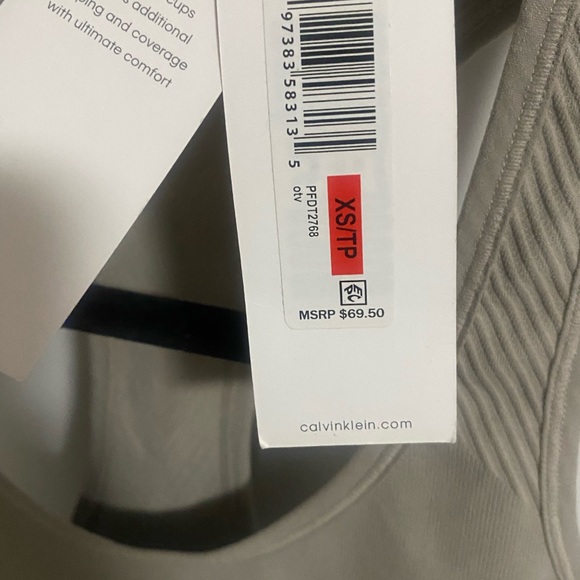 Calvin Klein Tan Ribbed Tank Top - Picture 5 of 5